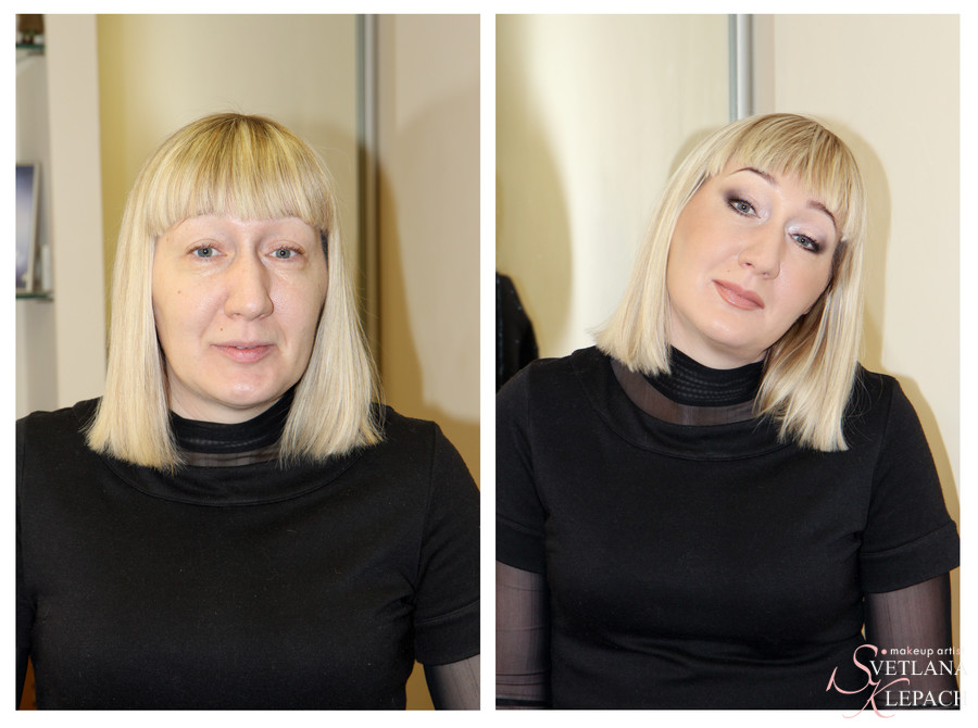 Лифтинг-макияж - до и после, Работы Светланы Клепач