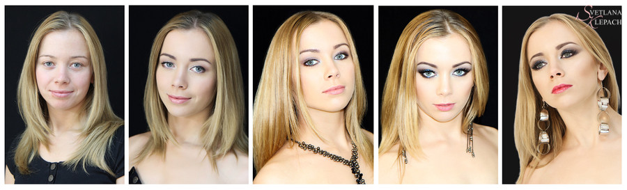 Разный макияж сильно меняет одно и то же лицо, Работы Светланы Клепач